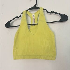 FREE PEOPLE MOVEMENT NEON GREEN WORKOUT RACER BACK TANK TOP SZ XSMALL
